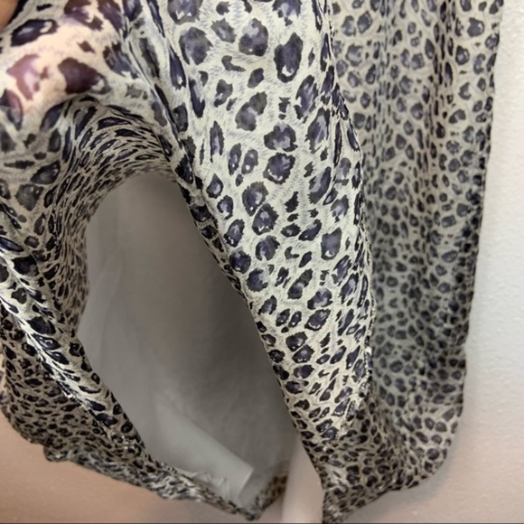 Sundance Silk Cheetah Print Ruffle Midi Dress Size Medium - Picture 4 of 8